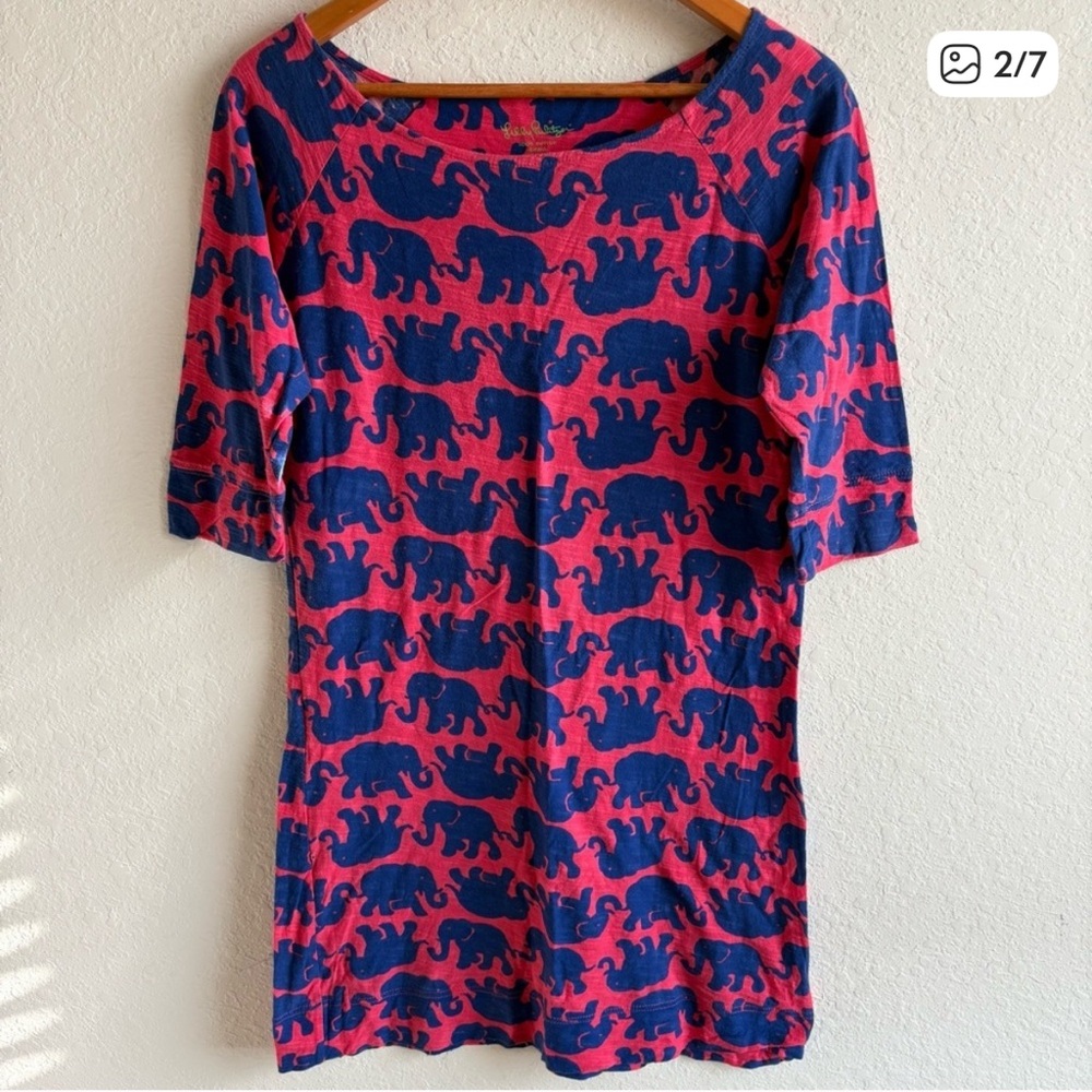 Lilly Pulitzer Marlowe elephant print dress size small